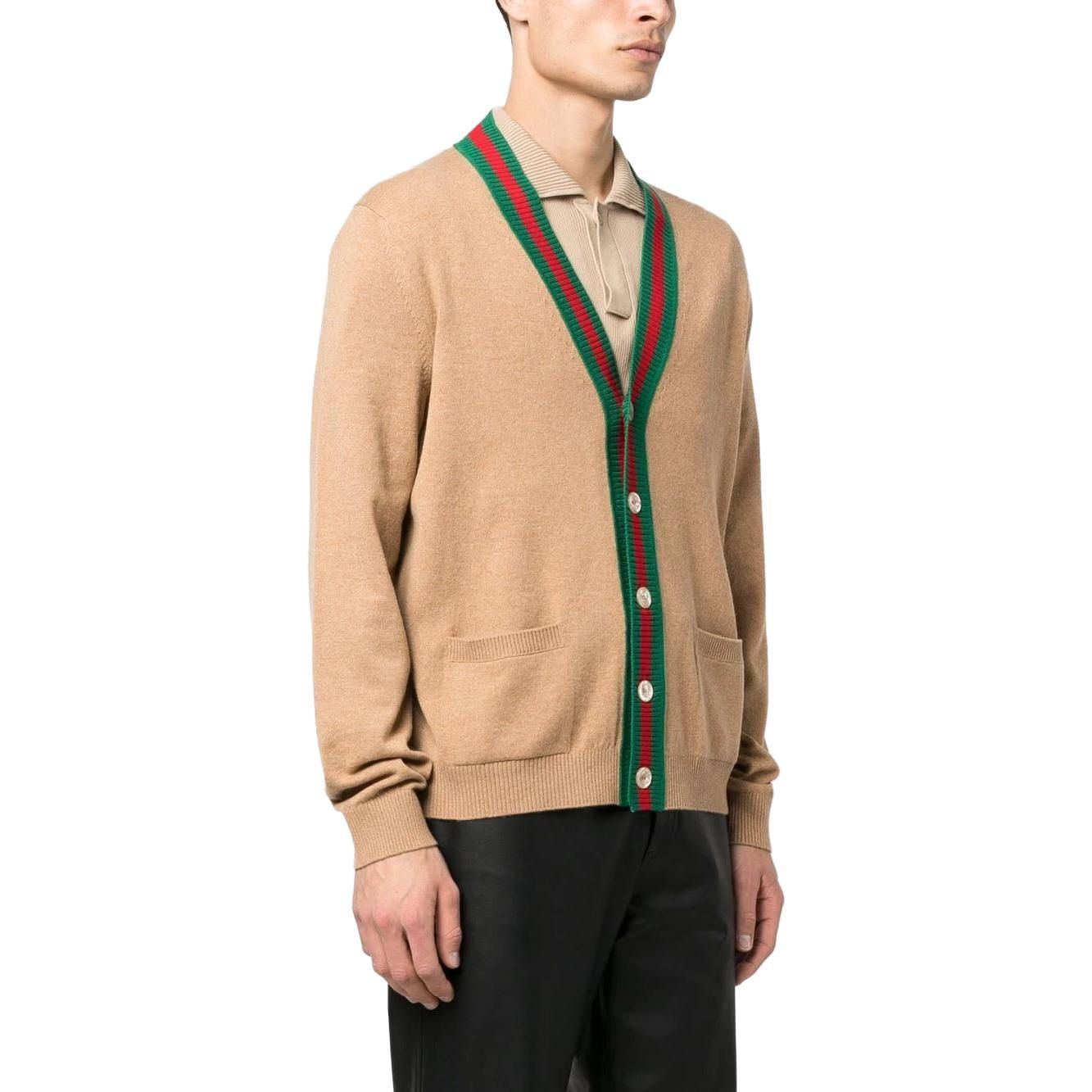 Gucci Cashmere Cardigan 'Camel' 716342-XKCQC-2602 sold by KicksCrew product image thumbnail 4