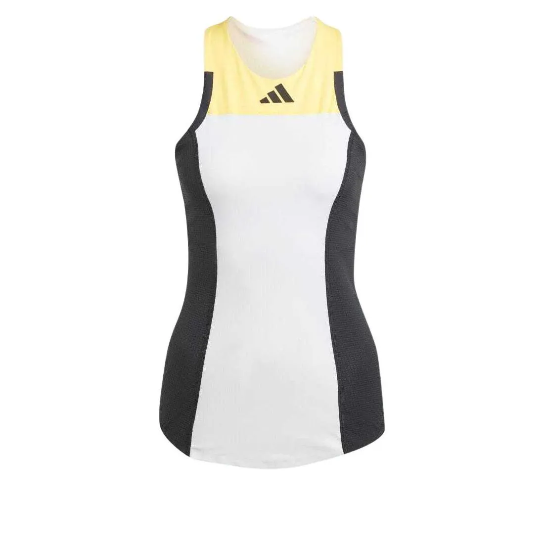 (WMNS) adidas Tennis HEAT.RDY Pro Y-Tank Top 'White Yellow Black' IN6494 sold by KicksCrew