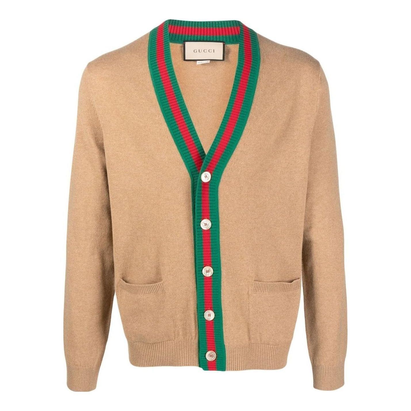 Gucci Cashmere Cardigan 'Camel' 716342-XKCQC-2602 sold by KicksCrew