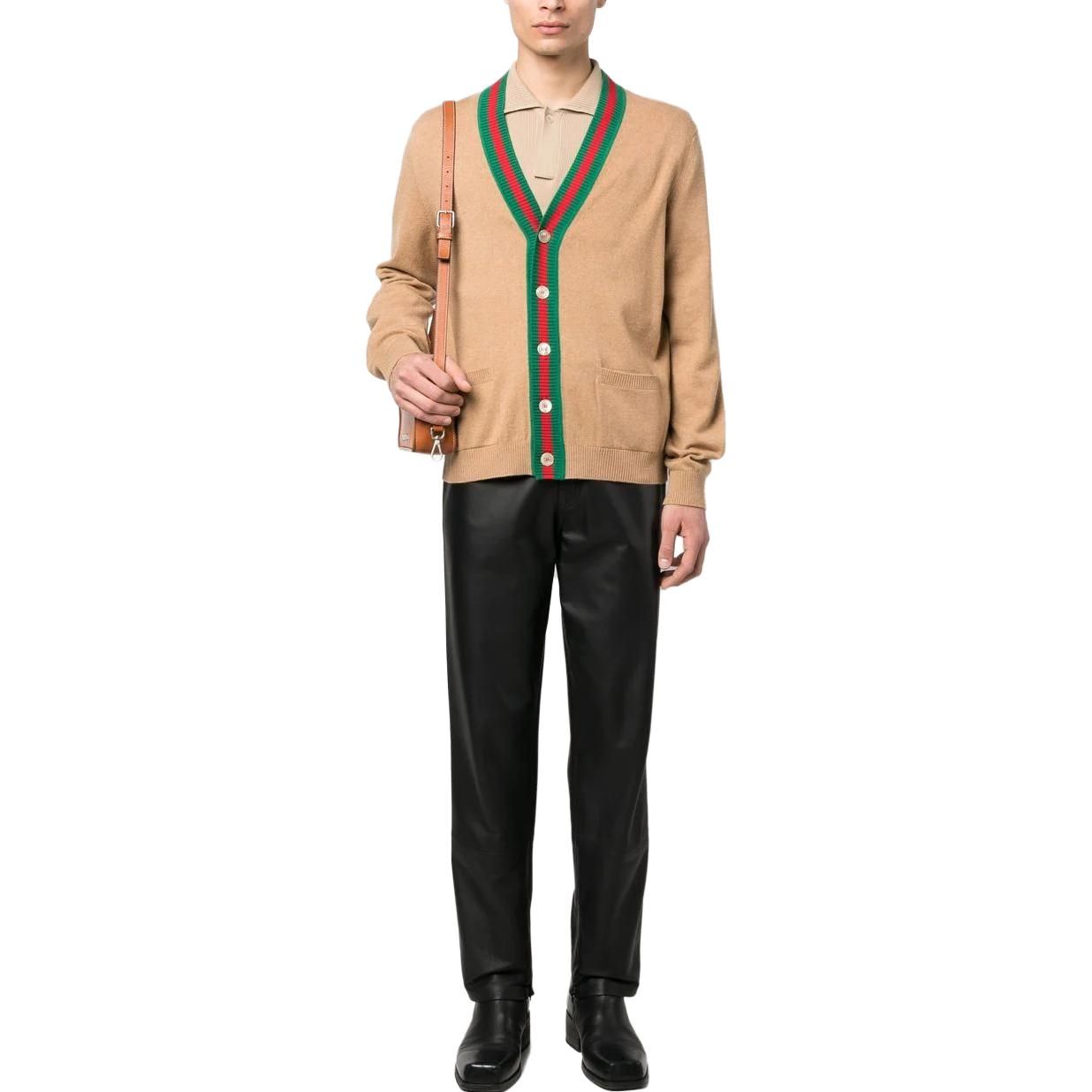 Gucci Cashmere Cardigan 'Camel' 716342-XKCQC-2602 sold by KicksCrew product image thumbnail 2