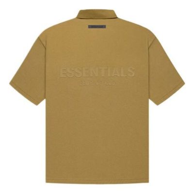 Fear of God Essentials FW21 Logo Polo Shirt' 'Amber' FOG-FW21-006 sold by KicksCrew