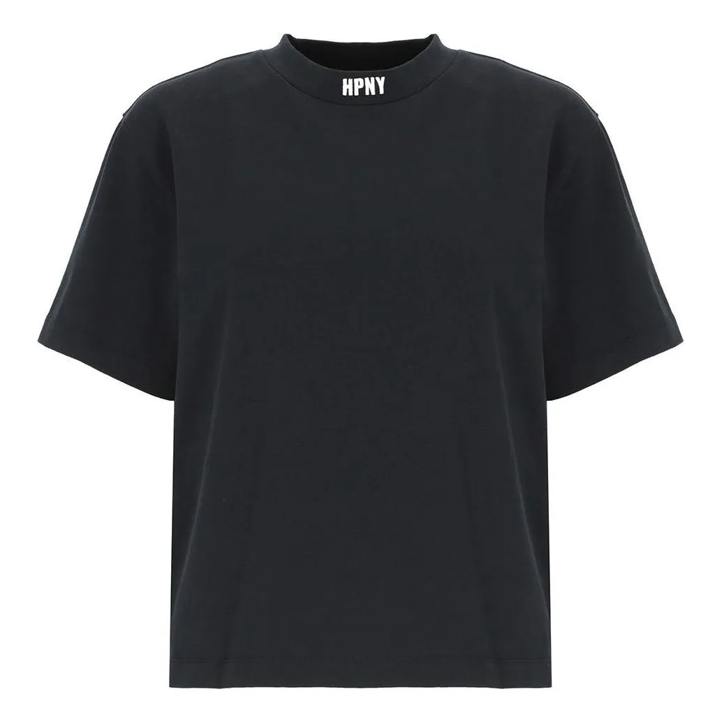 (WMNS) HERON PRESTON SS23 T-shirt 'Black' HWAA033C99JER0021001 sold by KicksCrew