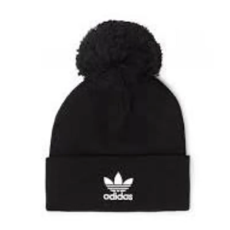 adidas Adicolor Bobble Beanie 'Black White' ED8719 sold by KicksCrew