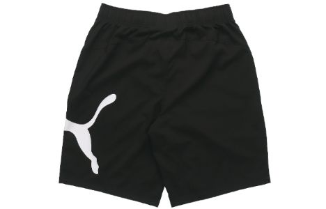 Puma Basic Logo Graphic Shorts 'Black' 846007-01 sold by KicksCrew