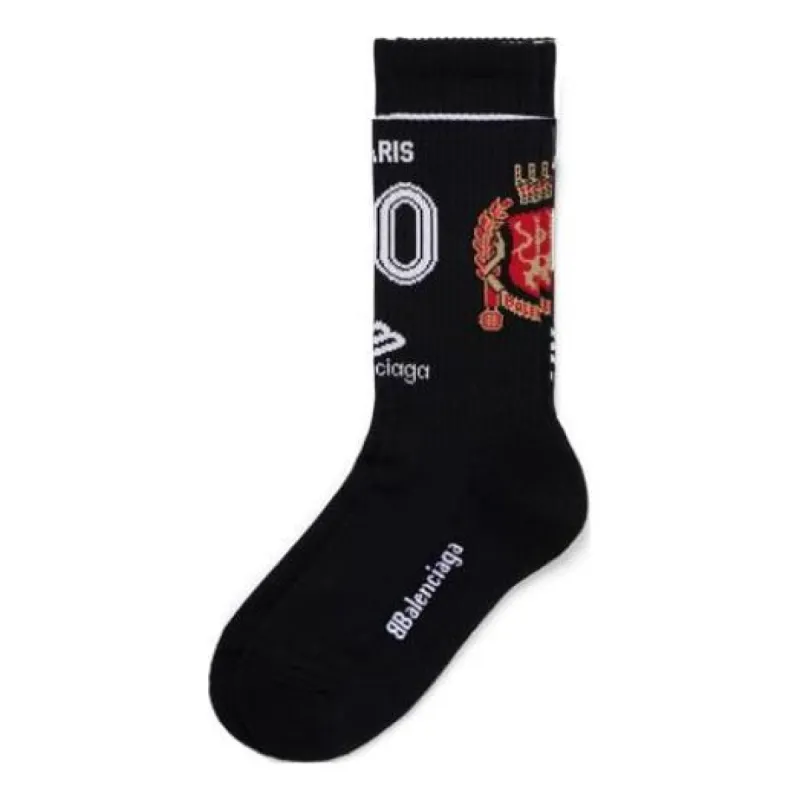 Balenciaga Paris Soccer Socks 'Black' 778806472B41000 sold by KicksCrew