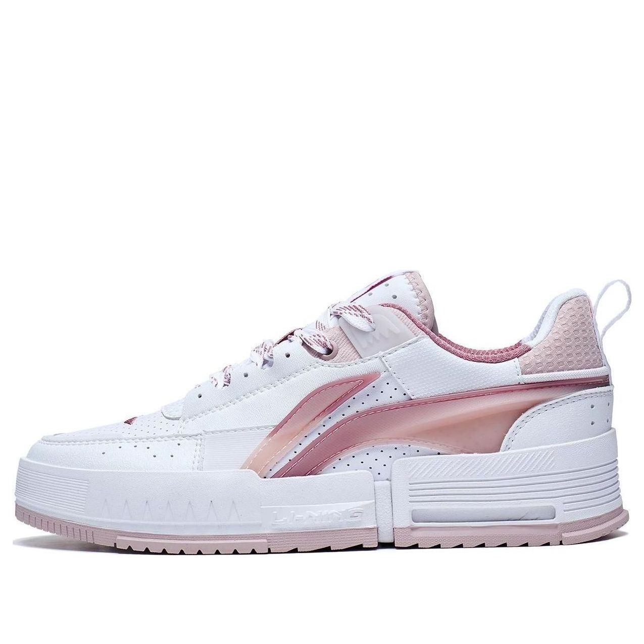 (WMNS) Li-Ning Casual Skate Shoes 'White Pink' AGCT136-3 sold by KicksCrew