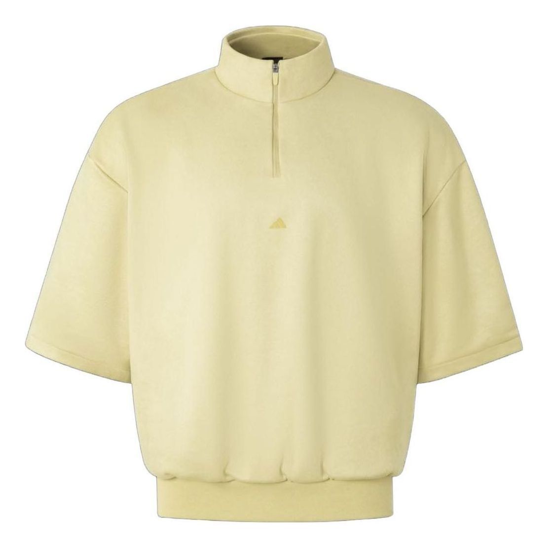 adidas Basketball Sueded 3/4 Half-Zip Sweatshirt 'Halo Gold' IN7713 sold by KicksCrew