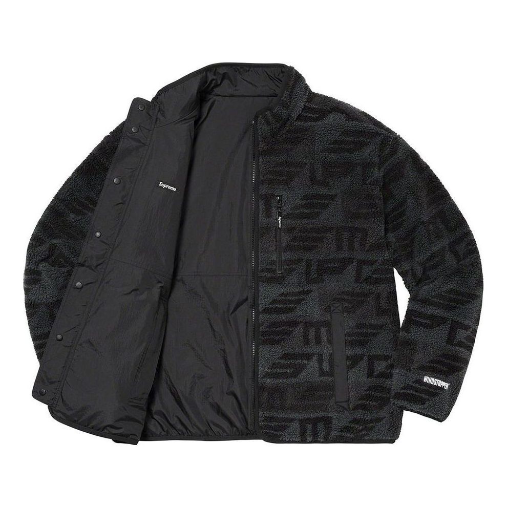 Supreme x Geo Reversible Windstopper Fleece Jacket 'Black White' SUP-FW22-775 sold by KicksCrew product image thumbnail 3
