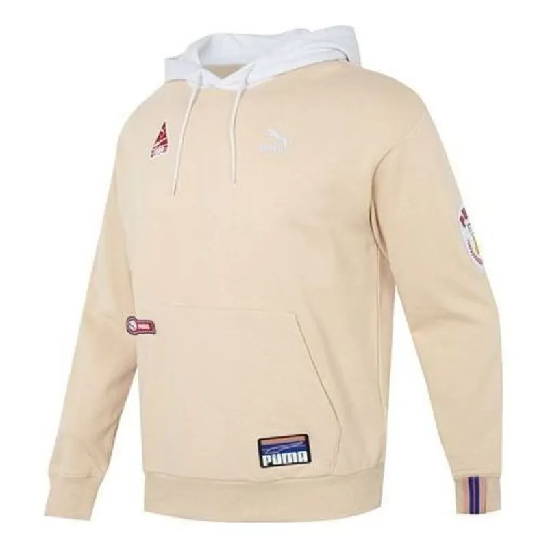 PUMA Team Badge Hoodie 'Beige' 677377-67 sold by KicksCrew