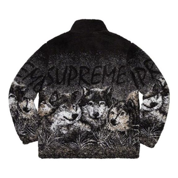 Supreme Wolf Fleece Jacket 'Black White' SUP-SS19-448 sold by KicksCrew product image thumbnail 2