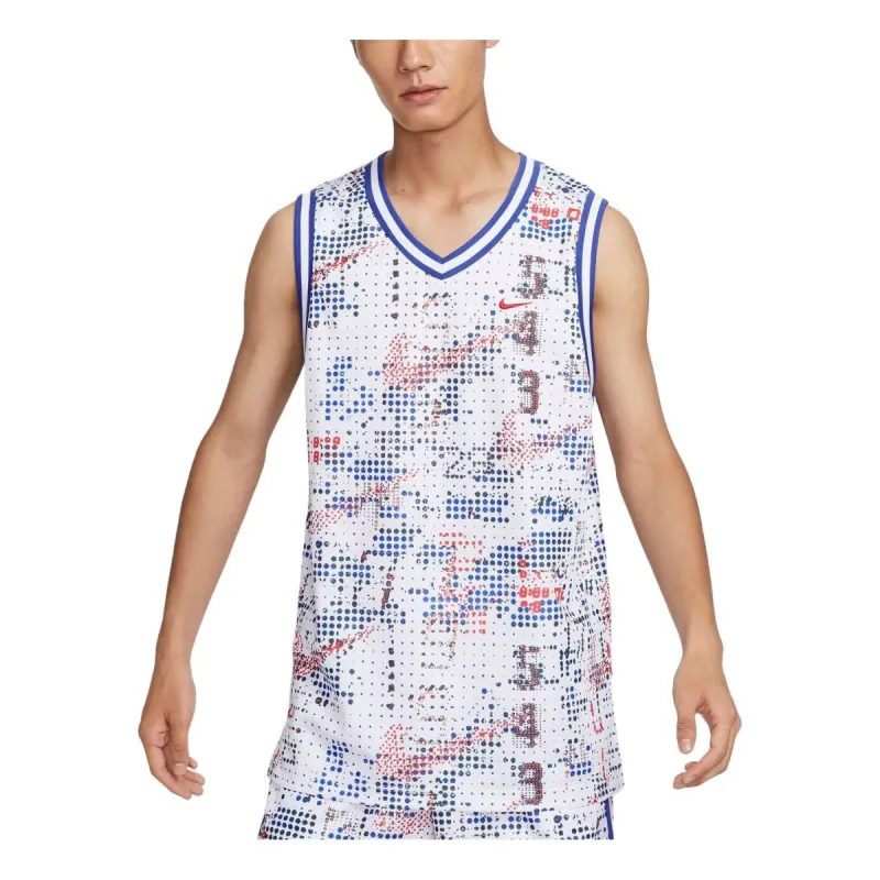 Nike DNA Dri-FIT Basketball Jersey Asia Sizing 'White Multi-Color' FZ0691-100 sold by KicksCrew