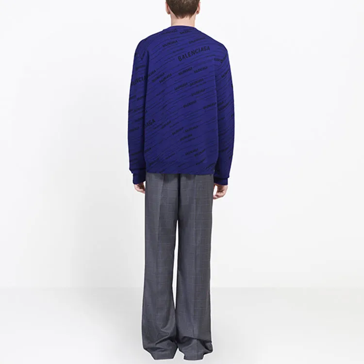 Balenciaga Diagonal Logo Sweatshirt 'Blue' 583080T15244160 sold by KicksCrew product image thumbnail 4