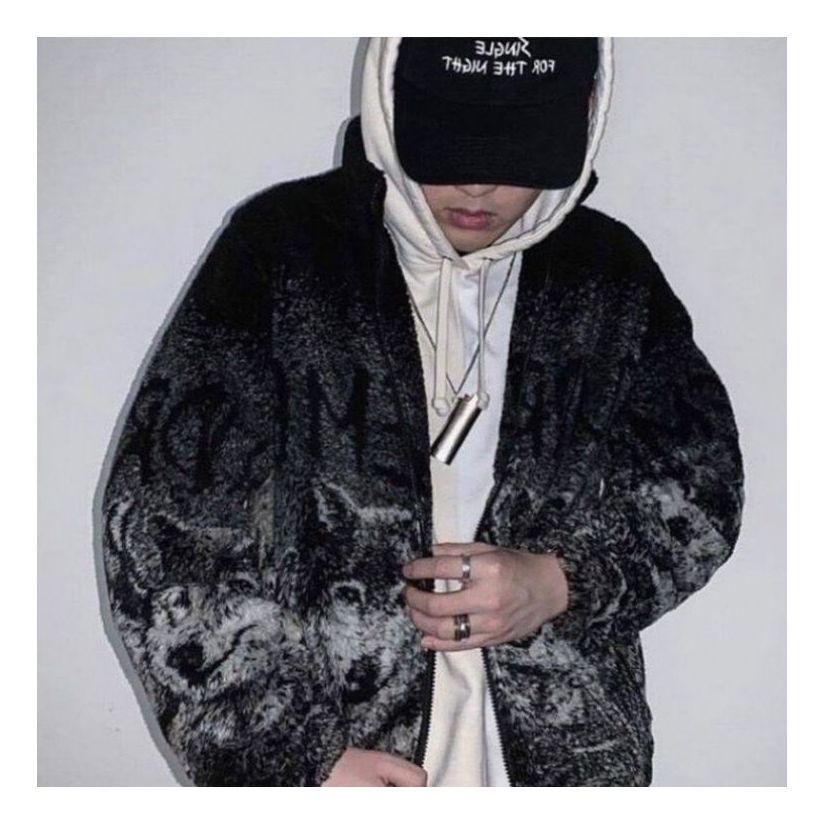 Supreme Wolf Fleece Jacket 'Black White' SUP-SS19-448 sold by KicksCrew product image thumbnail 4