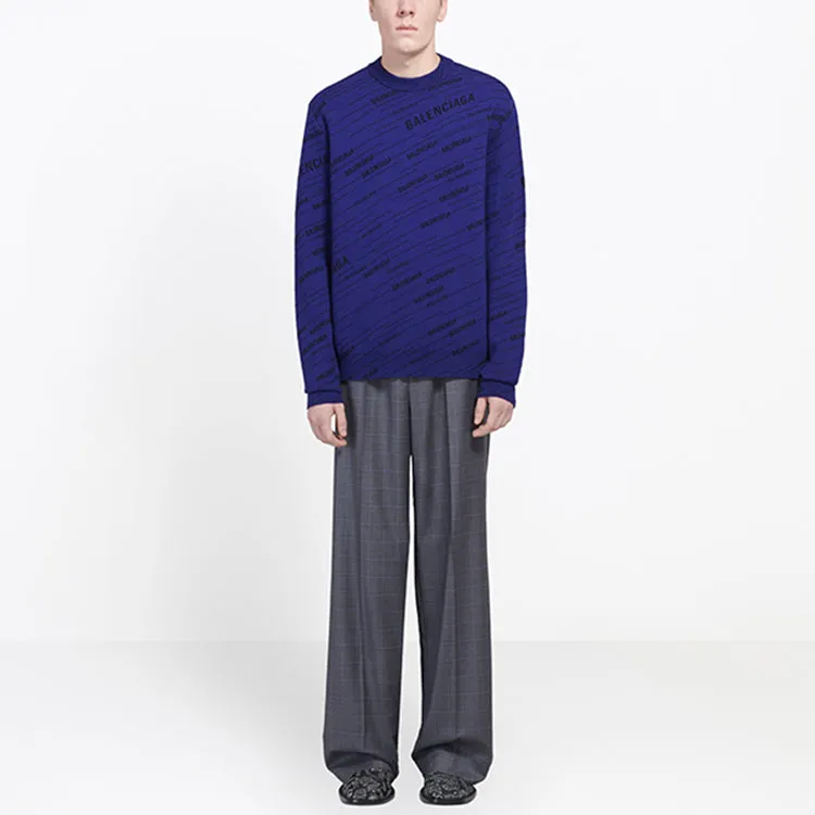 Balenciaga Diagonal Logo Sweatshirt 'Blue' 583080T15244160 sold by KicksCrew product image thumbnail 3