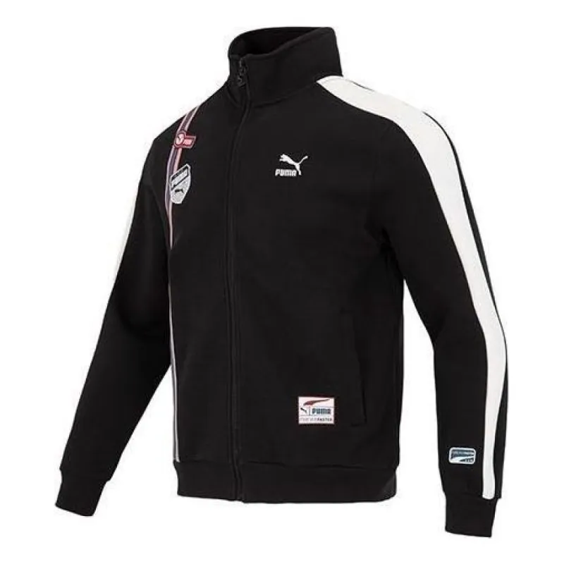 PUMA Team Badge Zipper Jacket 'Black' 677375-01 sold by KicksCrew