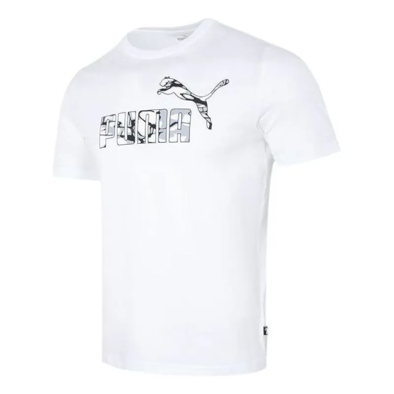 PUMA Summer Splash Graphic T-Shirt 'White' 677125-02 sold by KicksCrew