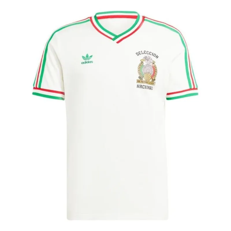 adidas Mexico 1985 Away Jersey Asia Sizing 'White Green Red' IT7759 sold by KicksCrew