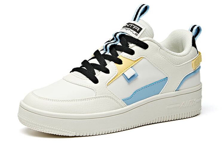 (WMNS) ANTA Casual Skate Shoes 'White Blue Yellow' 922018061-4 sold by KicksCrew product image thumbnail 2