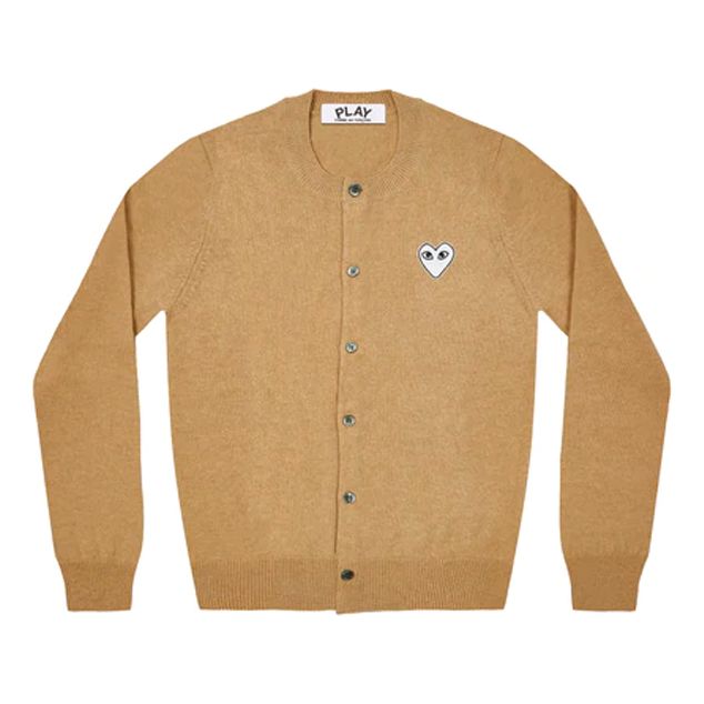 (WMNS) COMME des GARCONS PLAY Cardigan White Emblem 'Camel' AZ-N065-051-2 sold by KicksCrew