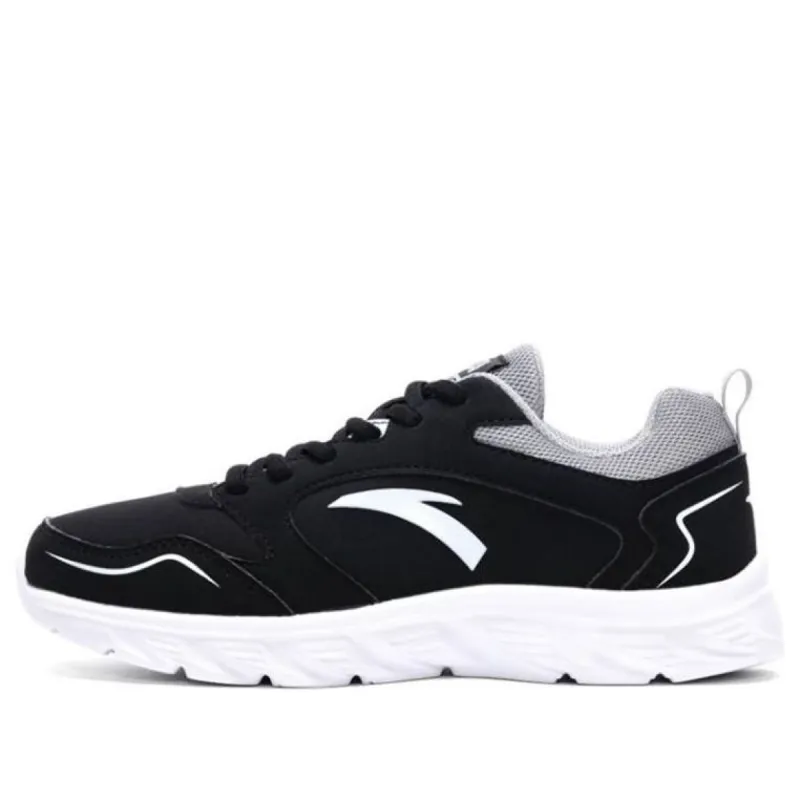 ANTA Running Series Sneakers Leather 'Black Grey White' 91645515-1 sold by KicksCrew