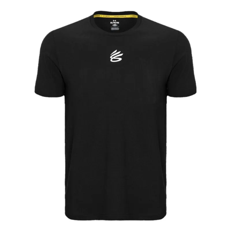 Under Armour Curry Logo T-shirt 'Black' 1377545-001 sold by KicksCrew