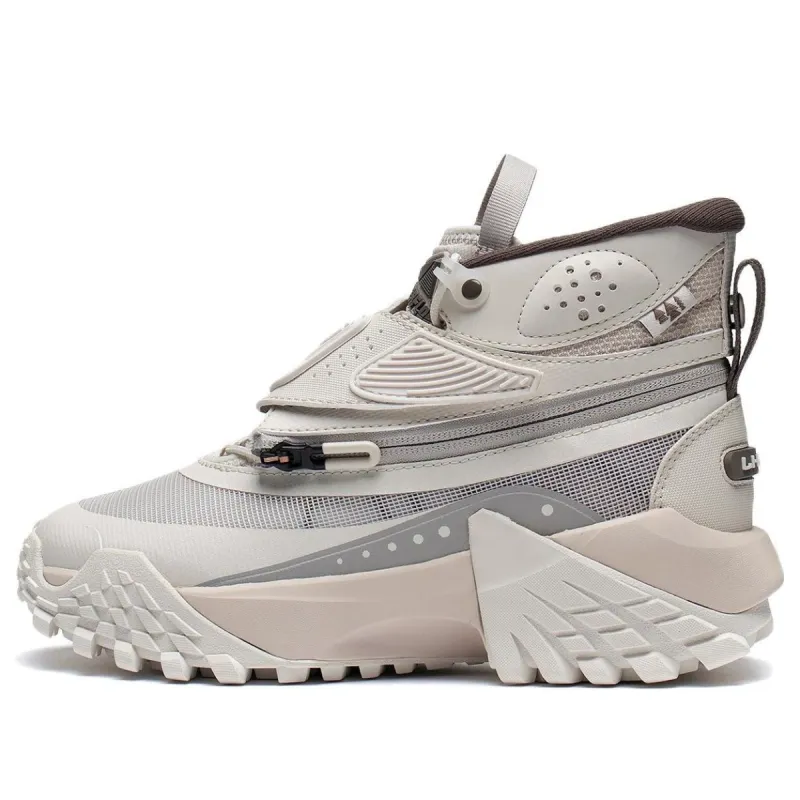 (WMNS) Li-Ning Counterflow Linchuan Dream Pursuit High Top 'Beige Grey' AGLS152-1 sold by KicksCrew