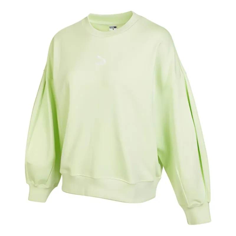 (WMNS) PUMA Better Classic Relaxed Crew 'Green' 673570-32 sold by KicksCrew