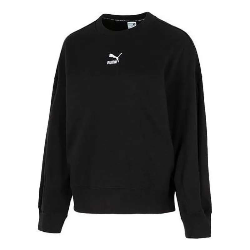 (WMNS) PUMA Better Classic Relaxed Crew 'Black' 673570-01 sold by KicksCrew