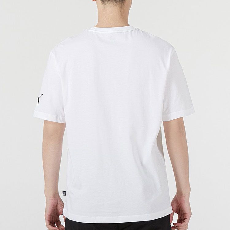 PUMA Explosion Cracks Logo Tee 'White' 671605-02 sold by KicksCrew product image thumbnail 4