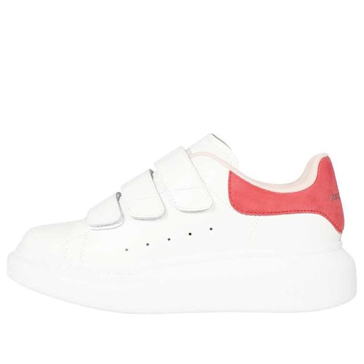 (WMNS) Alexander McQueen Leather Sneakers 'White Pink' 708075WHGP79996 sold by KicksCrew