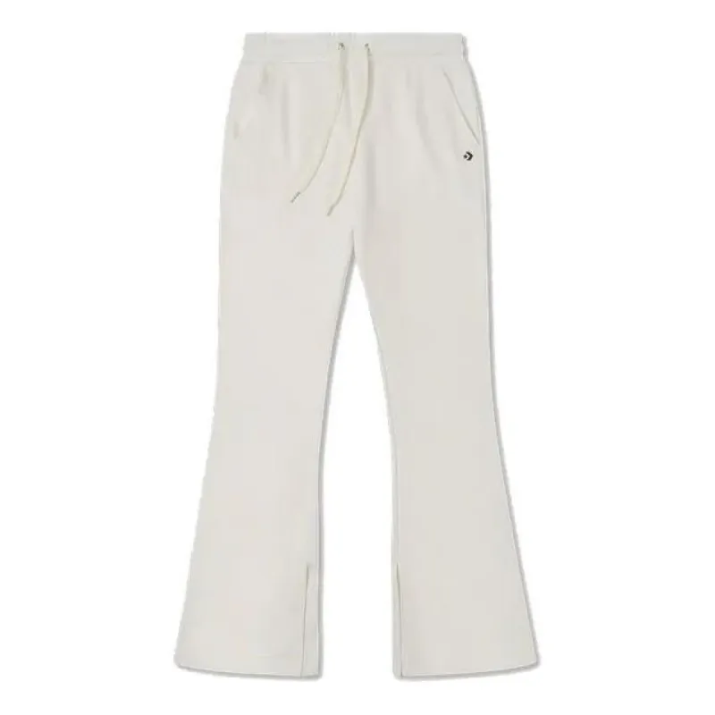 (WMNS) Converse Drawstring Flare Sweatpants 'White' 10026914-A01 sold by KicksCrew