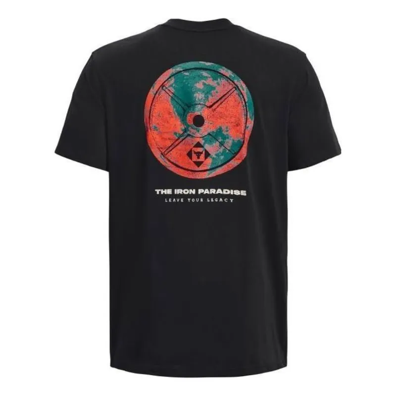 Under Armour Project Rock Globe Heavyweight Short Sleeve T-shirt 'Black' 1376898-001 sold by KicksCrew