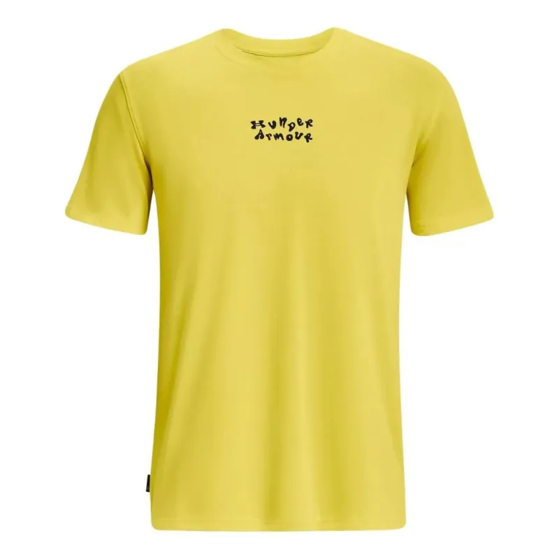 Under Armour Checkered Heavyweight T-shirt 'Yellow' 1376837-799 sold by KicksCrew