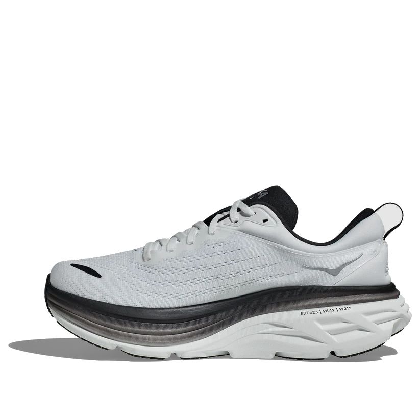 HOKA ONE ONE Bondi 8 2E Wide 'White Black' 1127953-WBLC sold by KicksCrew