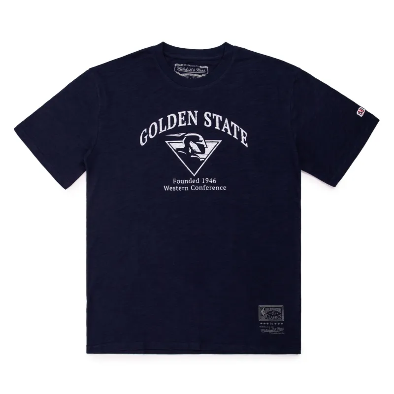 Mitchell & Ness Monotone Golden State Warriors T-Shirt 'Navy' MNTS040GSW sold by KicksCrew