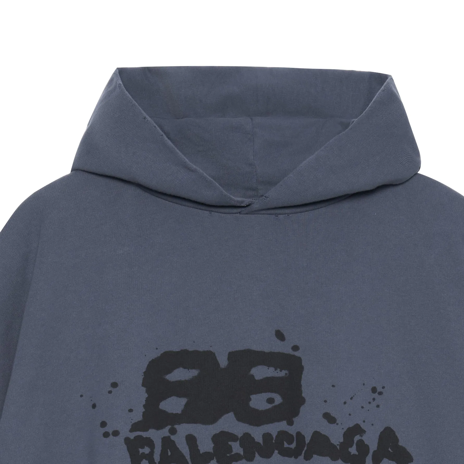 Balenciaga Hand-Drawn BB Icon Hoodie Large Fit 'Blue' 620973TNVQ14183 sold by KicksCrew product image thumbnail 3