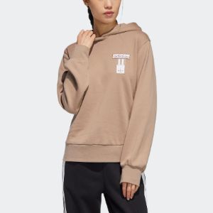 (WMNS) Adidas Adibreak Hoodies 'Brown' HH9450 sold by KicksCrew
