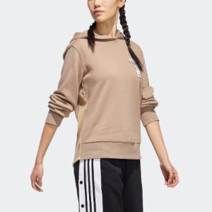 (WMNS) Adidas Adibreak Hoodies 'Brown' HH9450 sold by KicksCrew