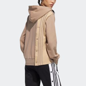 (WMNS) Adidas Adibreak Hoodies 'Brown' HH9450 sold by KicksCrew