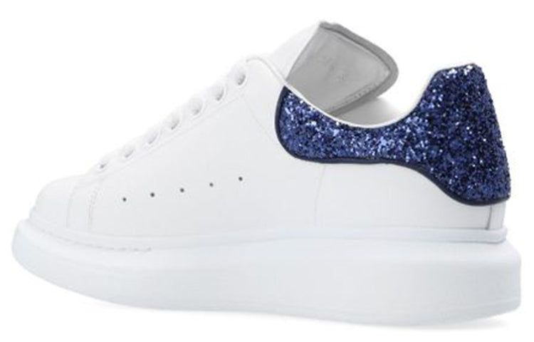 (WMNS) Alexander McQueen Oversized Sneaker 'White Navy Glitter' 558945WIA4Y9095 sold by KicksCrew product image thumbnail 4