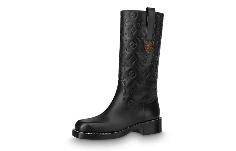 (WMNS) LOUIS VUITTON DOWNTOWN Boots 'Black Monogram' 1A95GS sold by KicksCrew product image thumbnail 2