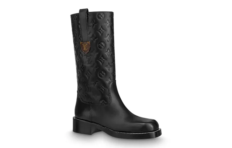 (WMNS) LOUIS VUITTON DOWNTOWN Boots 'Black Monogram' 1A95GS sold by KicksCrew product image thumbnail 3