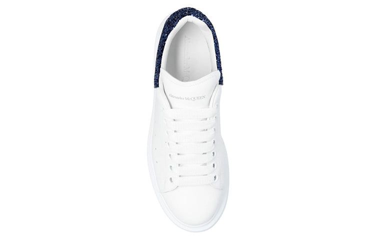 (WMNS) Alexander McQueen Oversized Sneaker 'White Navy Glitter' 558945WIA4Y9095 sold by KicksCrew product image thumbnail 5