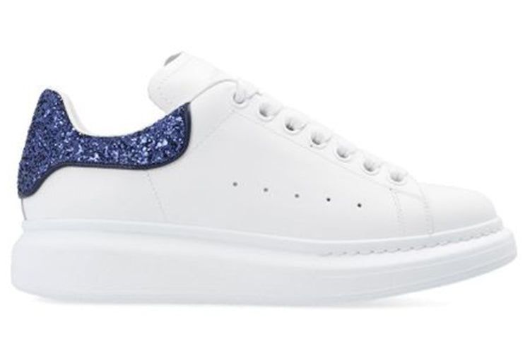 (WMNS) Alexander McQueen Oversized Sneaker 'White Navy Glitter' 558945WIA4Y9095 sold by KicksCrew product image thumbnail 2