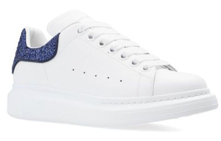 (WMNS) Alexander McQueen Oversized Sneaker 'White Navy Glitter' 558945WIA4Y9095 sold by KicksCrew product image thumbnail 3