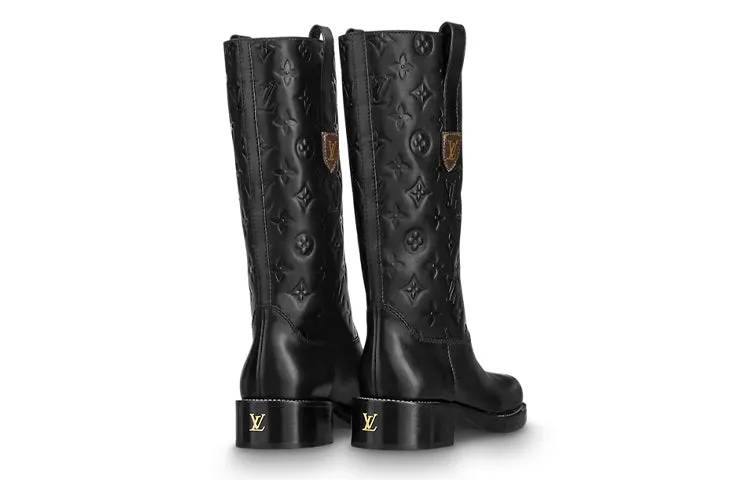 (WMNS) LOUIS VUITTON DOWNTOWN Boots 'Black Monogram' 1A95GS sold by KicksCrew product image thumbnail 5