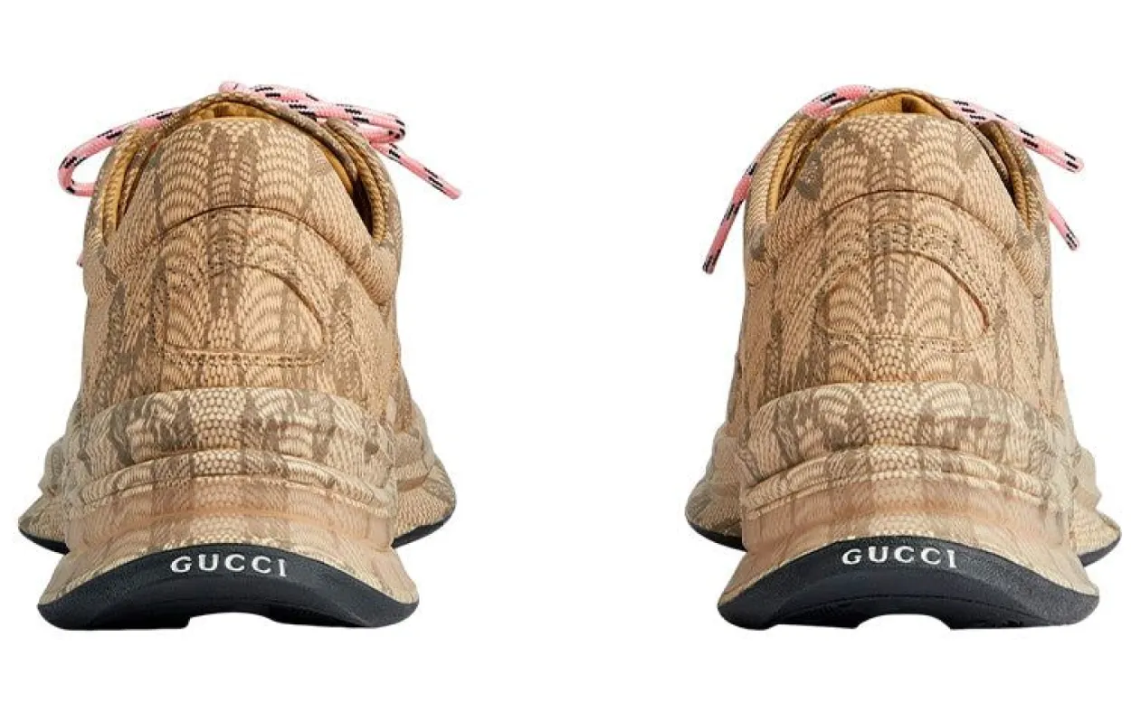 (WMNS) Gucci Run Sneaker 'Beige Ebony Monogram' 725612-AABEB-9742 sold by KicksCrew