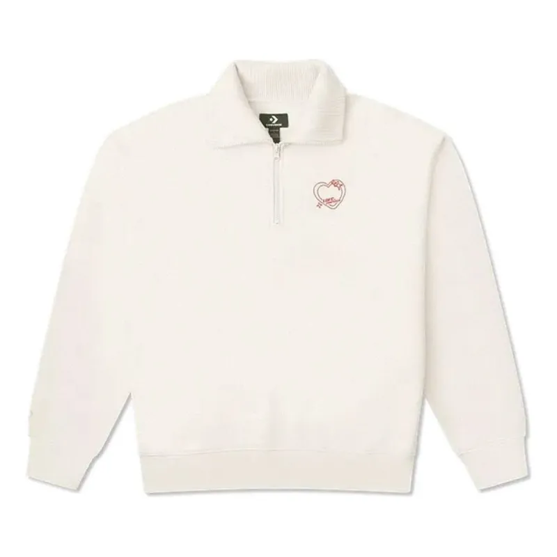 Converse Heart Zip Sweater 'White' 10026890-A01 sold by KicksCrew