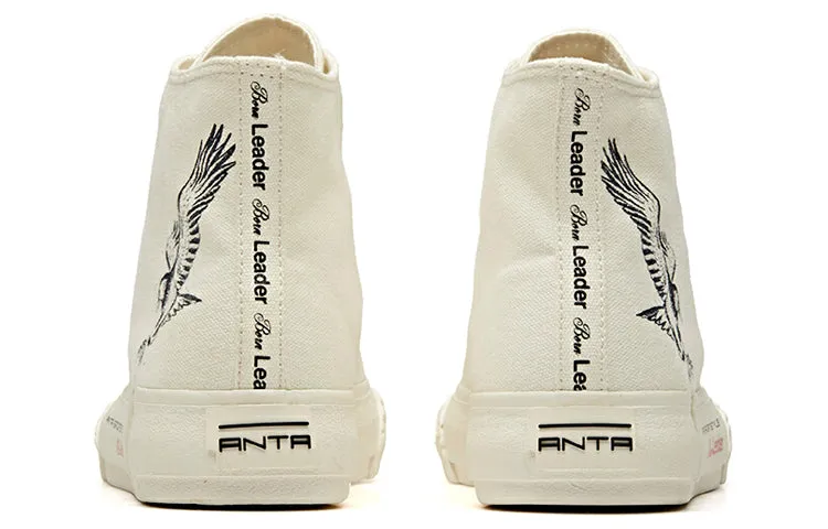 (WMNS) ANTA x Robert Geller Life Series Sneakers Canvas High 'Eagle White Black' 12948680-12 sold by KicksCrew product image thumbnail 4