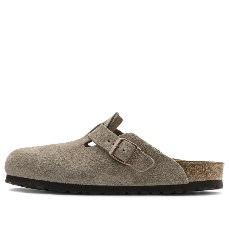 Birkenstock Boston Suede Leather Sandals 'Taupe' 0060461 sold by KicksCrew